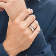 Meteorite Tungsten Wedding Ring