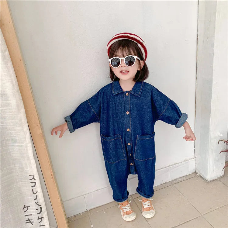 Denim Toddler Utility Jumpsuit