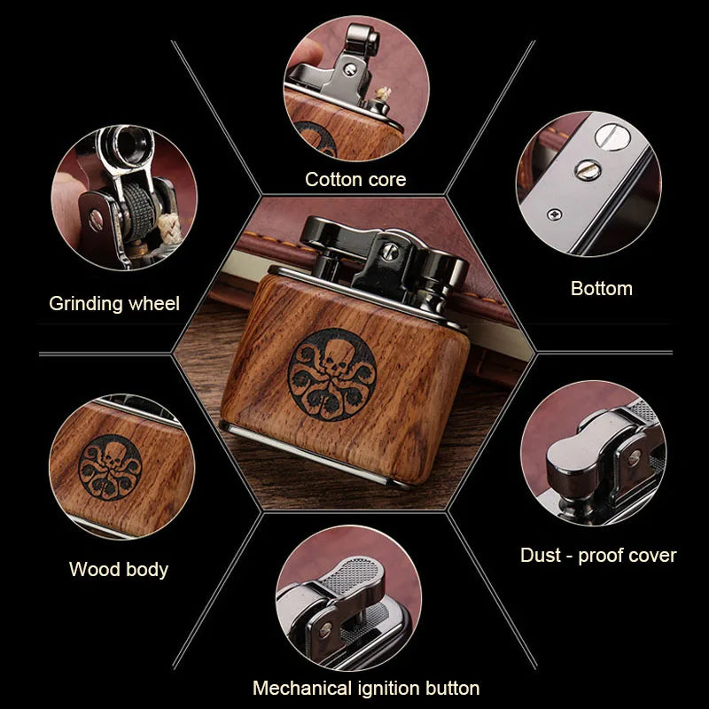 Sandalwood Kerosene Pocket Lighter