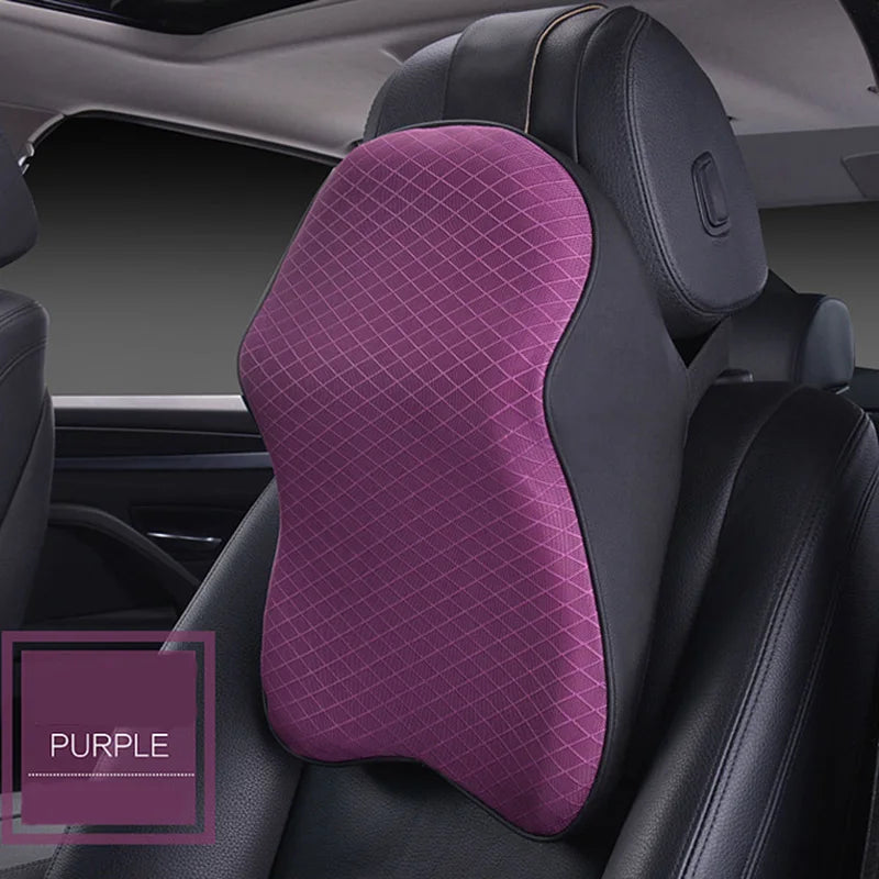 Leather Car Neck Support Pillow