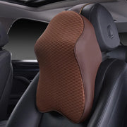 Leather Car Neck Support Pillow