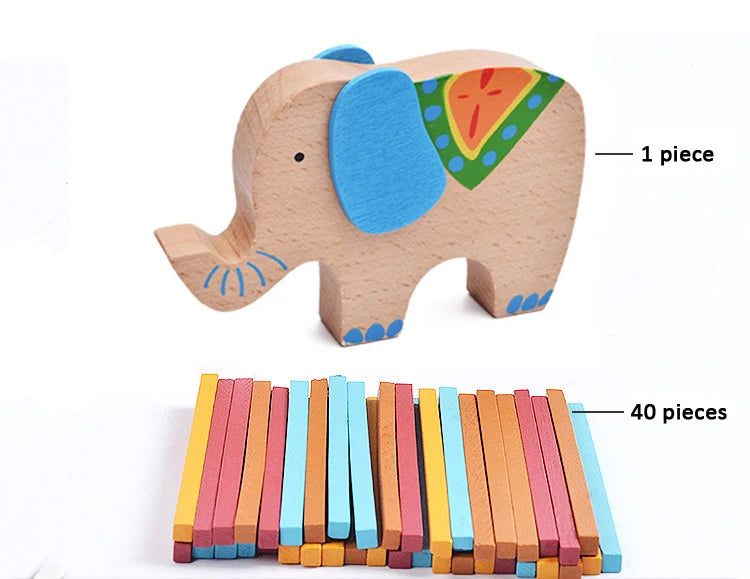 Wooden Animal Balance Blocks