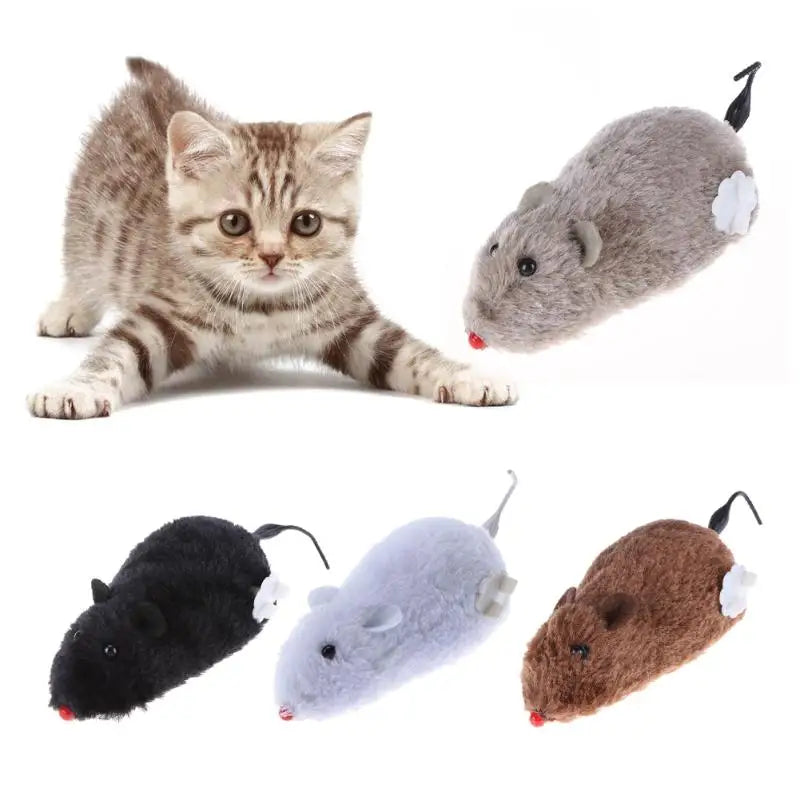 Clockwork Plush Mouse Toy