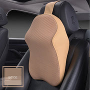 Leather Car Neck Support Pillow