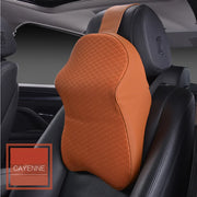 Leather Car Neck Support Pillow