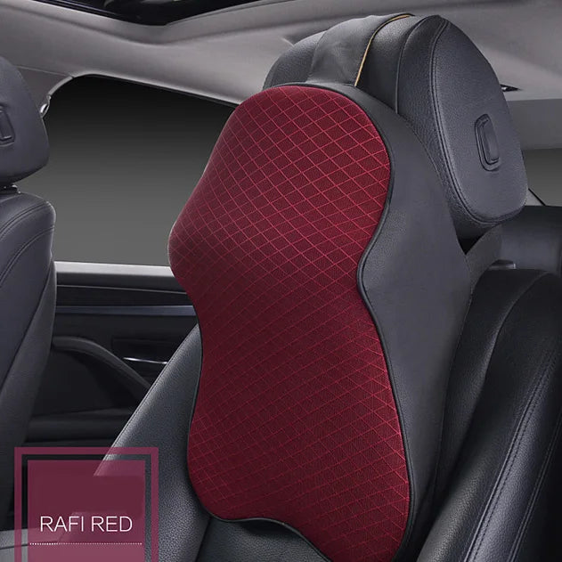 Leather Car Neck Support Pillow