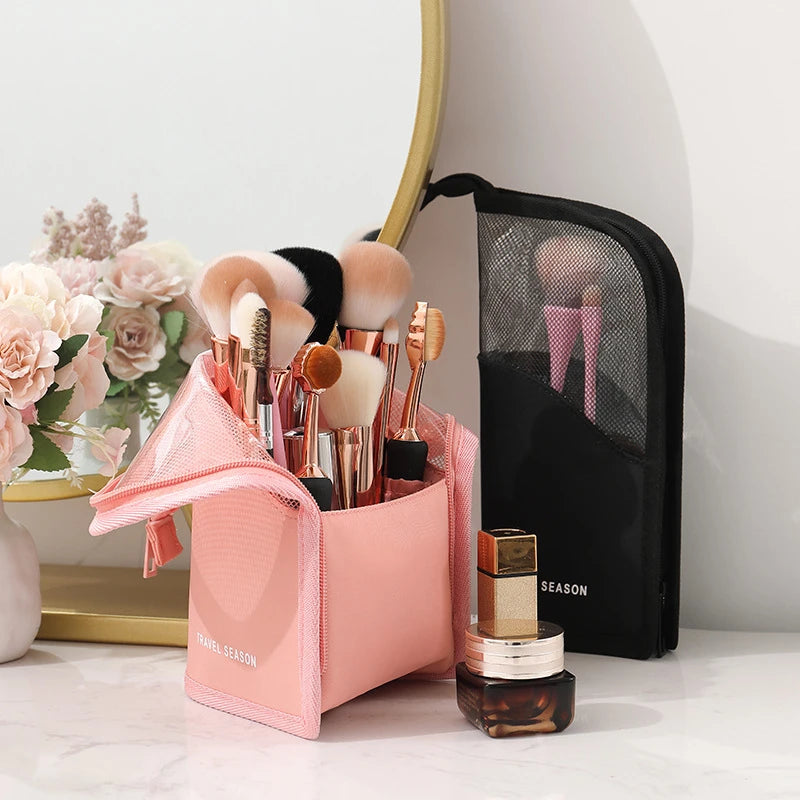 Clear Standing Cosmetic Bag
