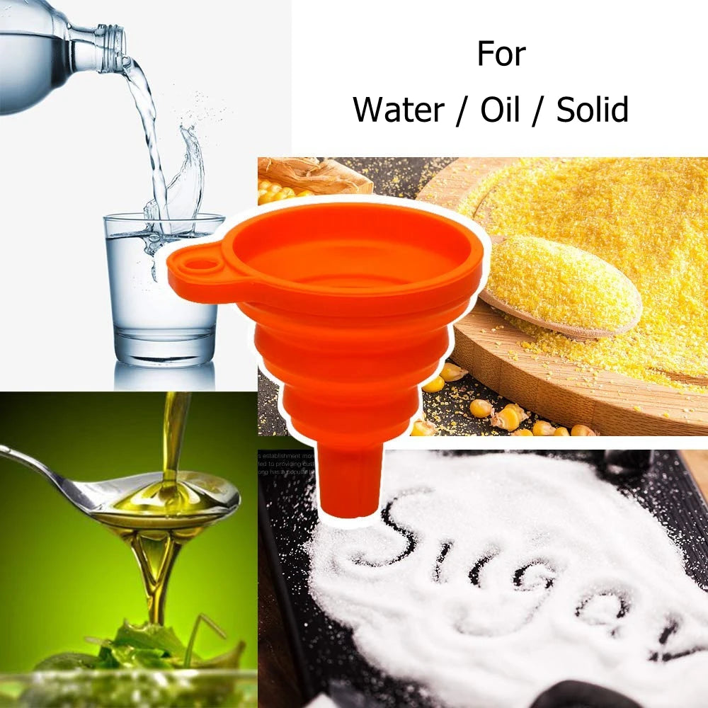 Collapsible Silicone Kitchen Funnel