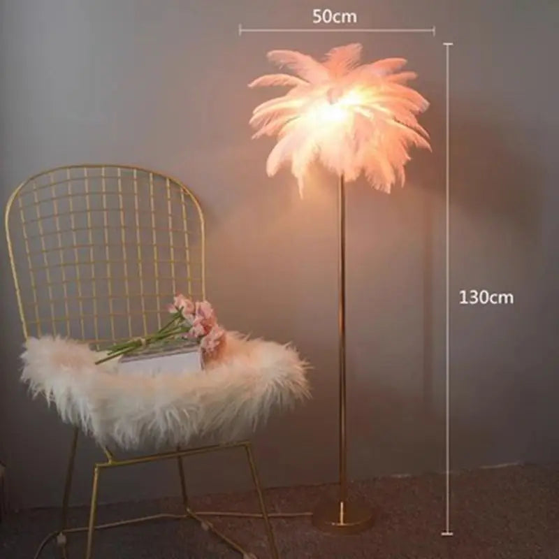 Nordic Ostrich Feather Floorlamp
