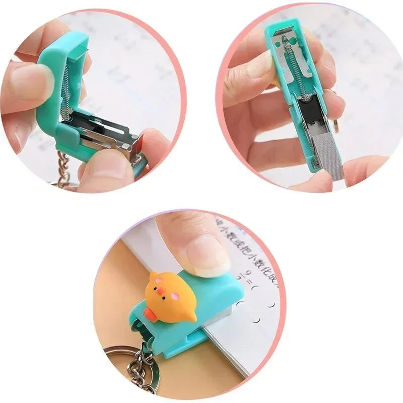 Kawaii Mini Stapler Keychain
