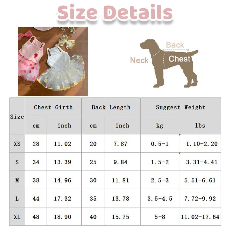 Floral Tulle Dog Dress