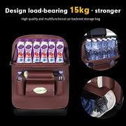 PU Leather Seatback Organizer Tray
