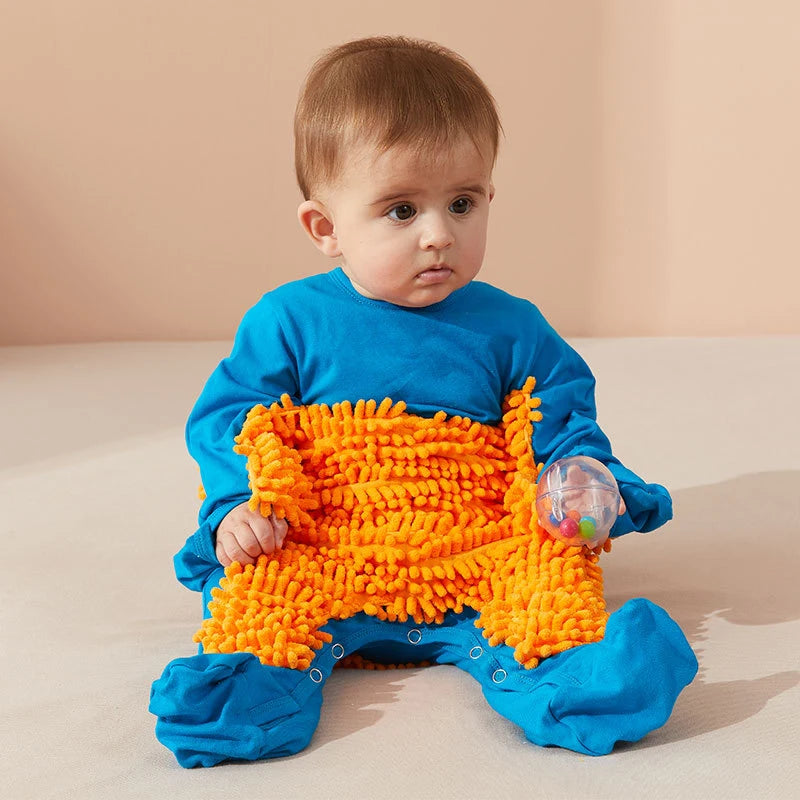 Cotton Long-Sleeve Baby Romper