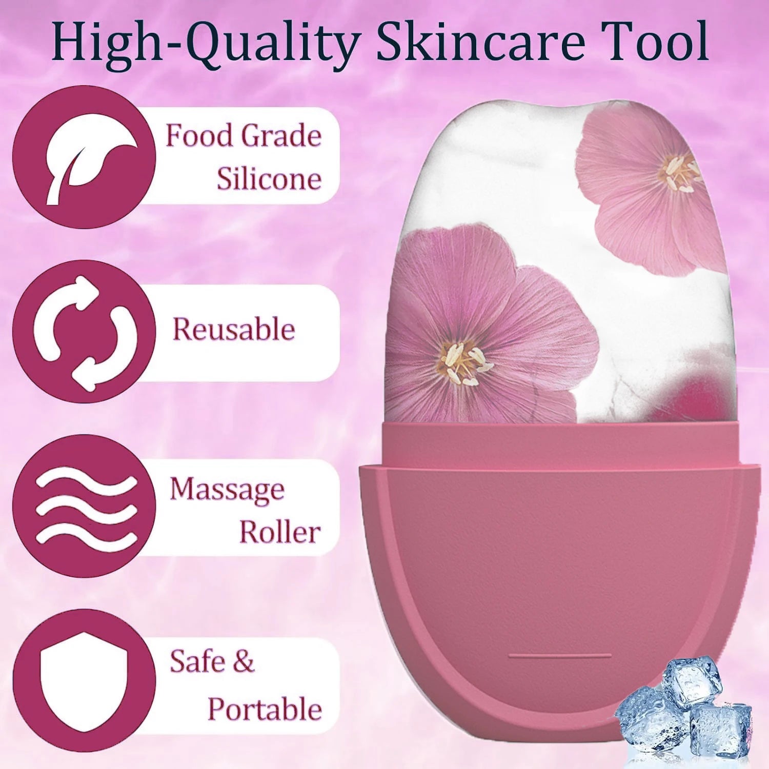 Cooling Facial Ice Roller Massager
