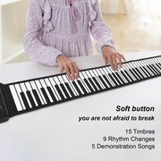 Foldable 88-Key Silicone Piano