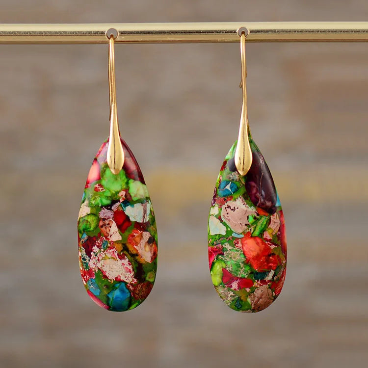 Bohemian Stone Drop Earrings