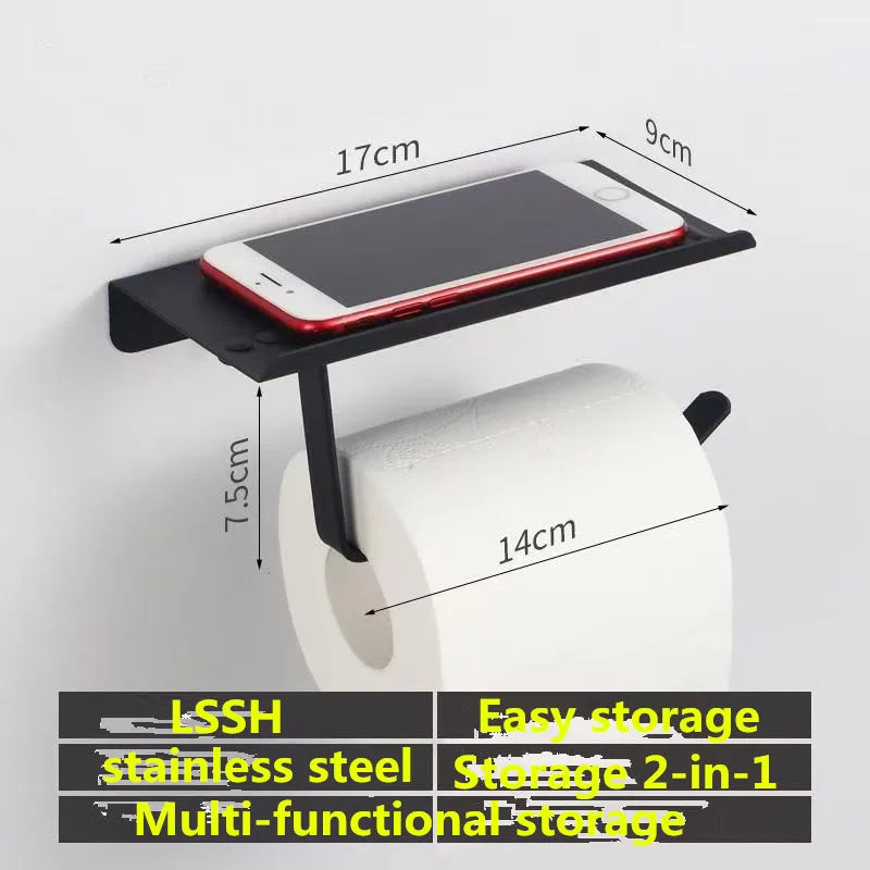 No-Drill Stainless Paper Holder