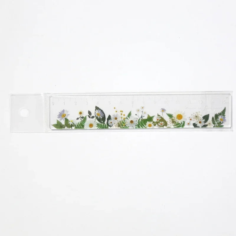 15cm Floral Student Ruler