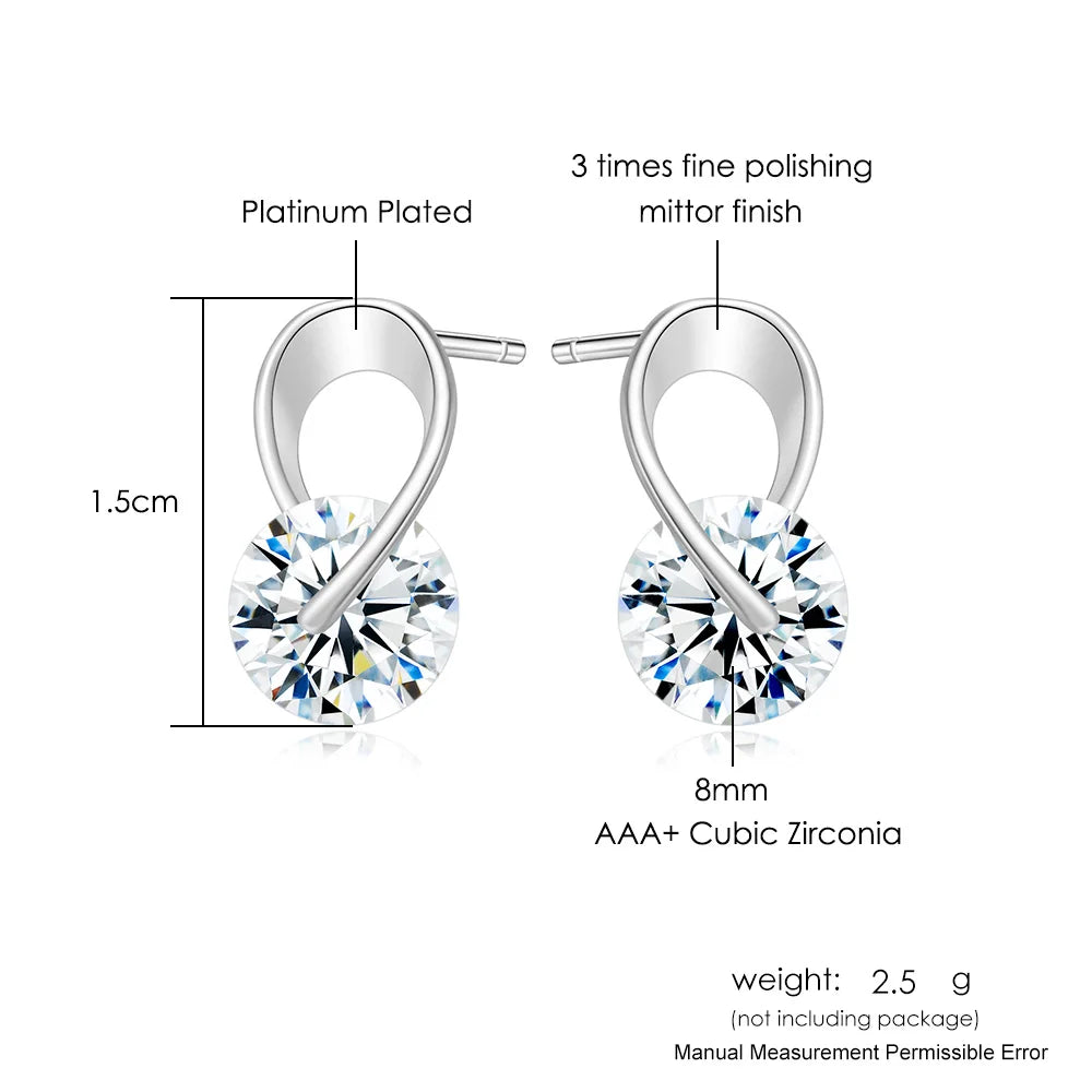 Cubic Zirconia Stud Earrings