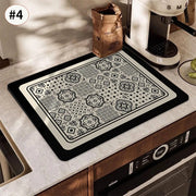 Absorbent Printed Dish Drying Mat