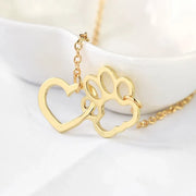 Paw Heart Pendant Necklace