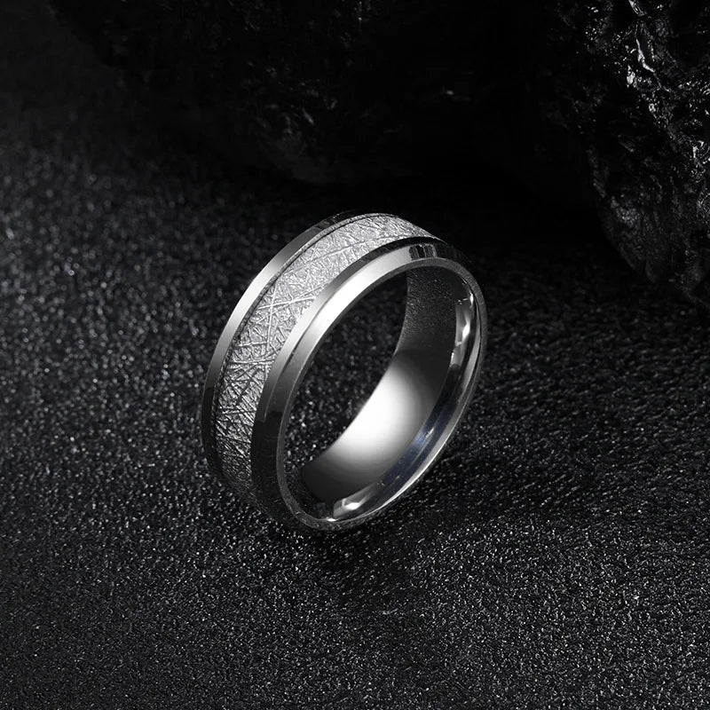 Meteorite Tungsten Wedding Ring
