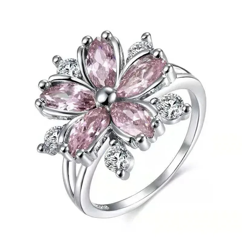 Champagne Crystal Statement Ring