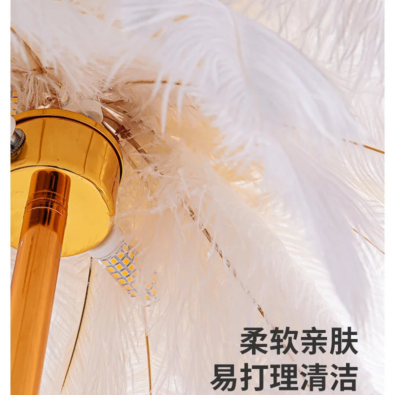 Nordic Ostrich Feather Floorlamp