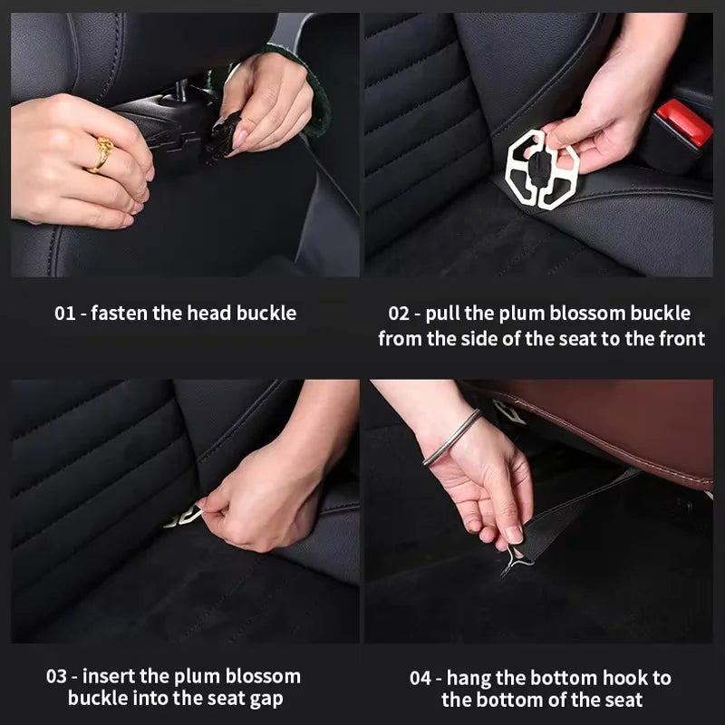 PU Leather Seatback Organizer Tray
