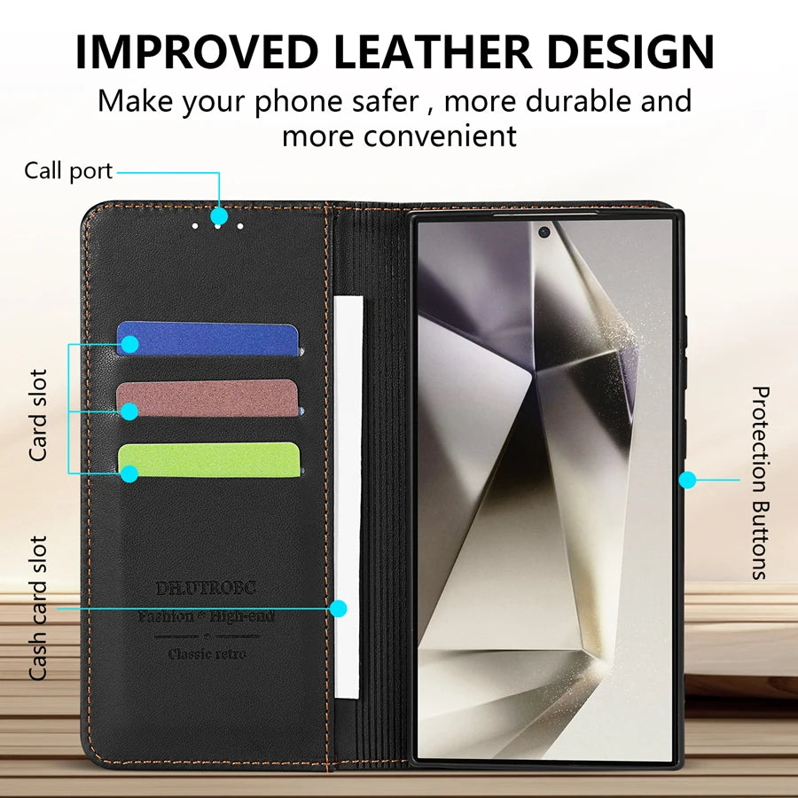 Magnetic Wallet Samsung Case
