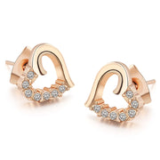 Intertwined Heart Crystal Earrings