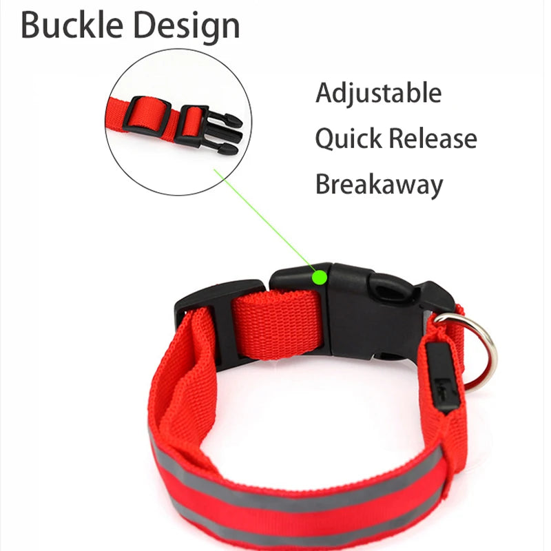 Rechargeable Reflective LED Collar