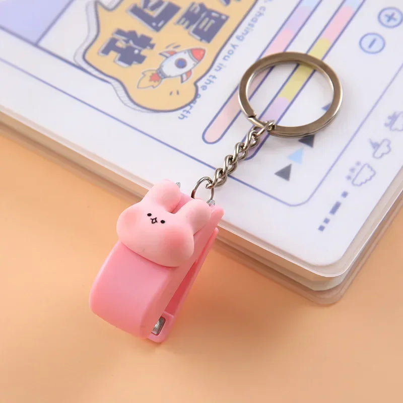 Kawaii Mini Stapler Keychain