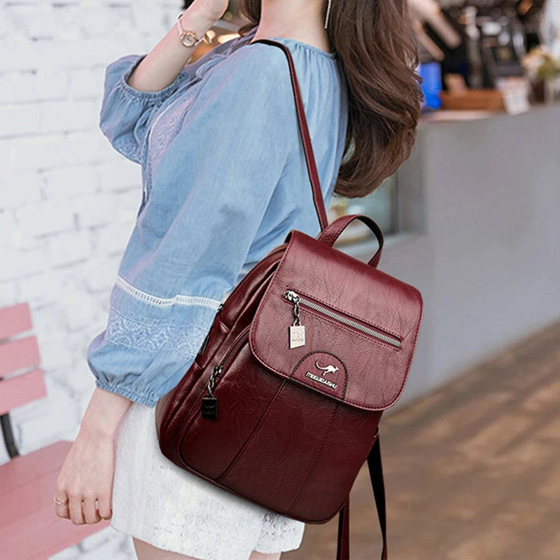 Vintage Genuine Leather Women's Backpack
