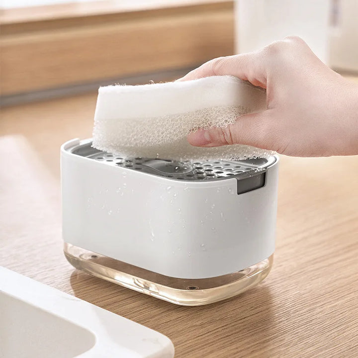 Press Soap Sponge Dispenser
