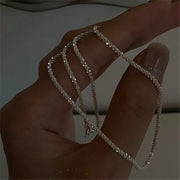 Sparkling Silver Choker Necklace