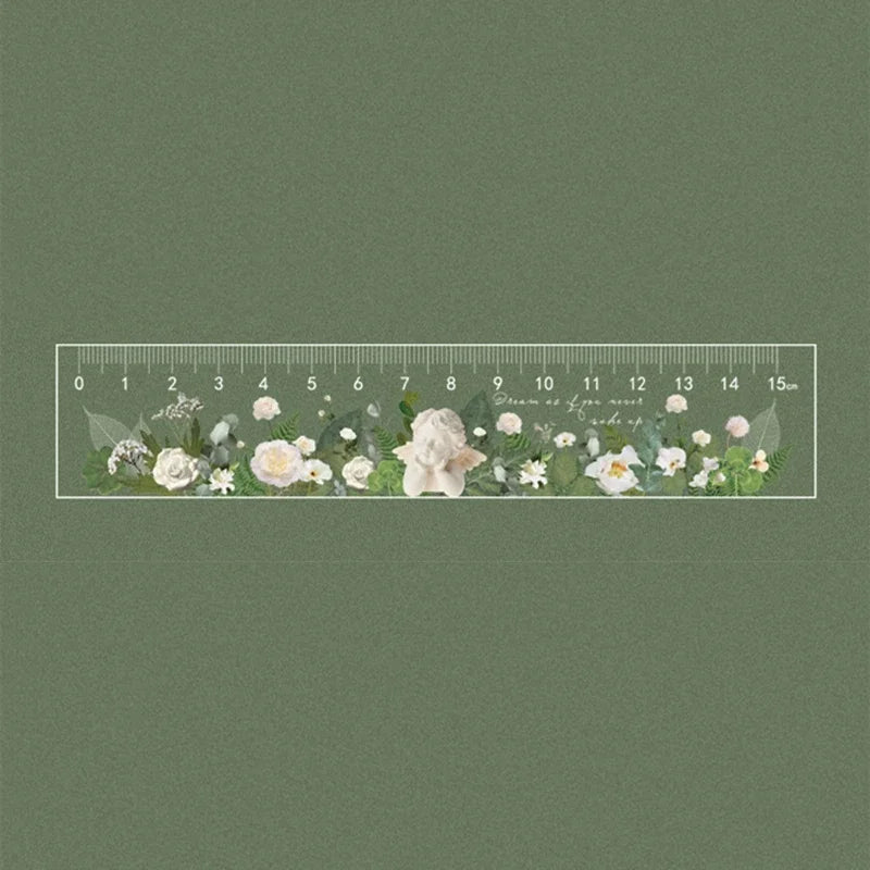 15cm Floral Student Ruler