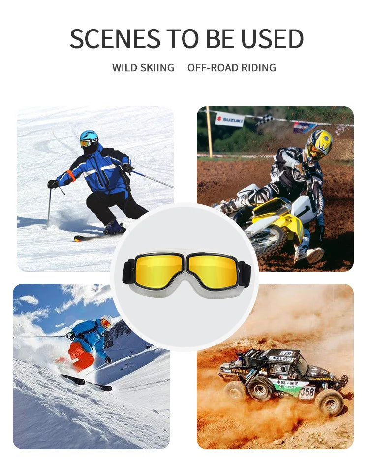 Retro Windproof Motorcycle Riding Glasses