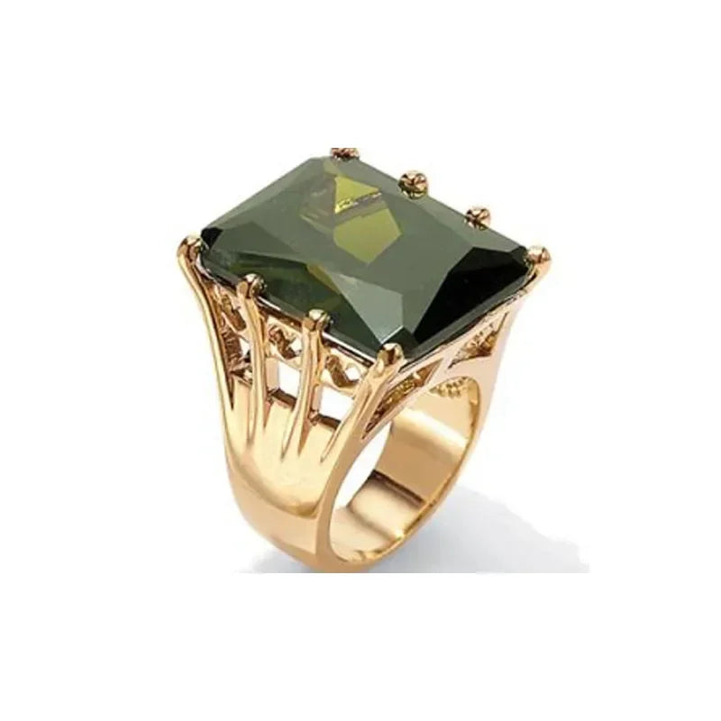 Champagne Crystal Statement Ring
