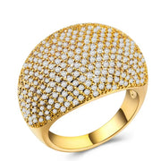Champagne Crystal Statement Ring