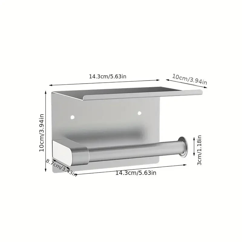 No-Drill Stainless Paper Holder