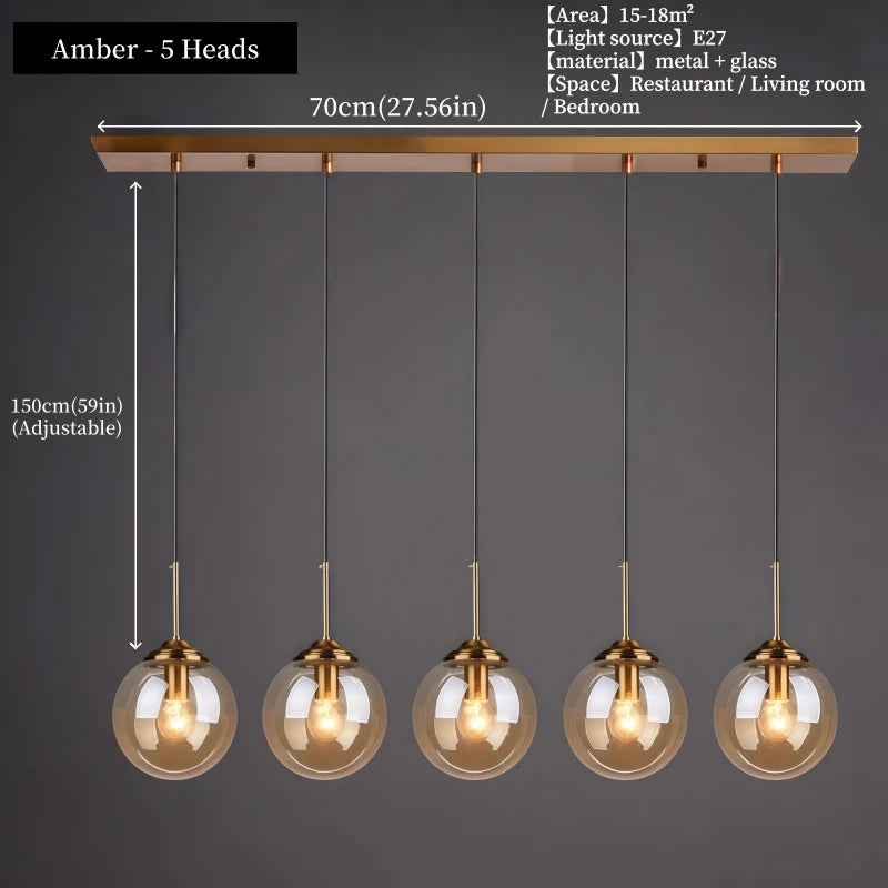 Nordic Glass Pendant Chandelier