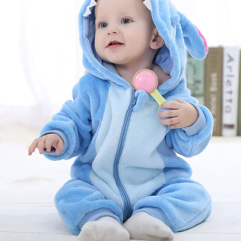 Hooded Animal Baby Romper