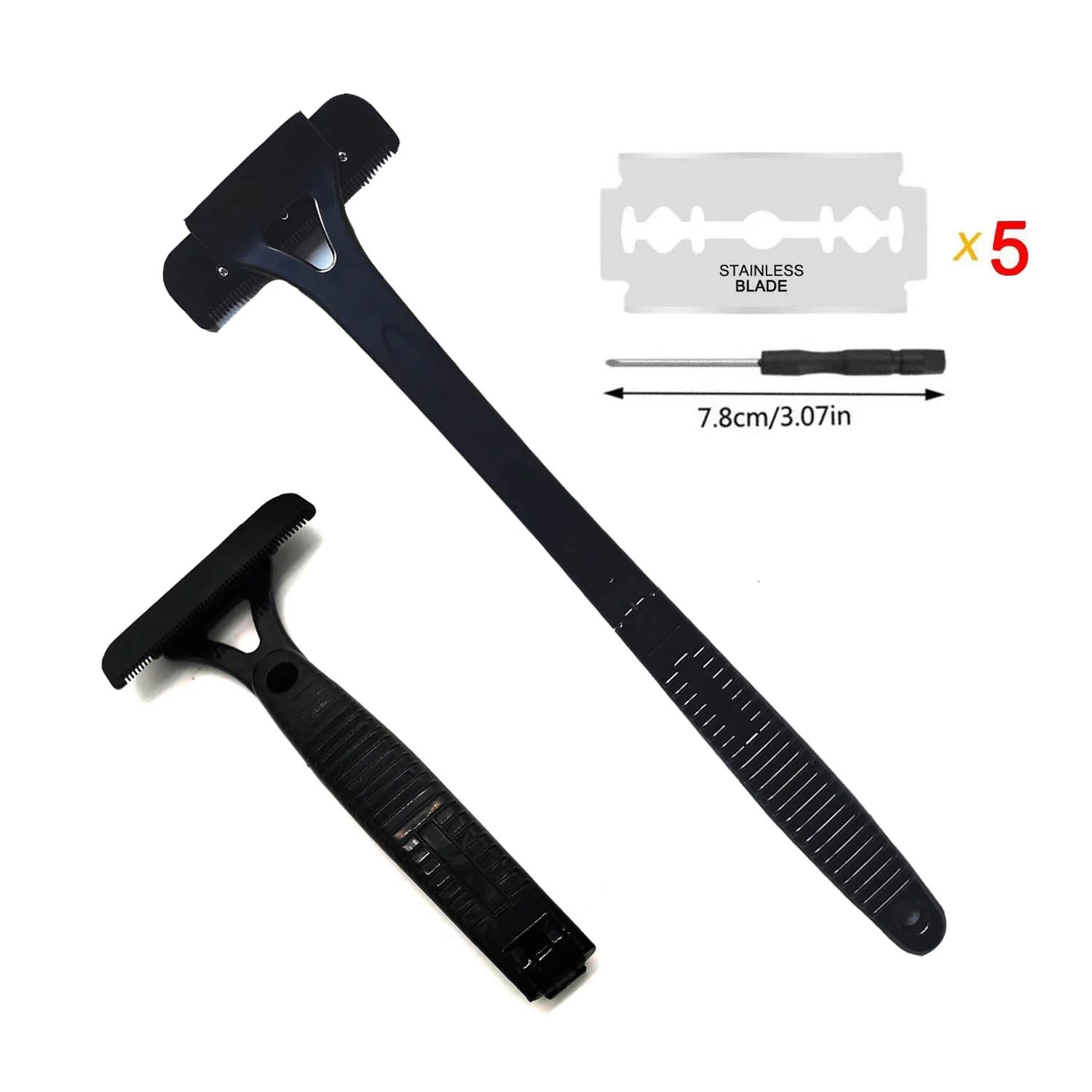 Foldable Long Handle Back Shaver