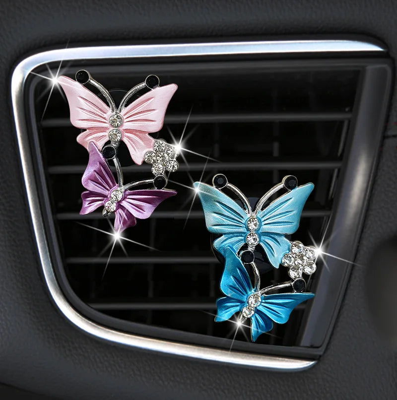 Butterfly Crystal Car Air Freshener