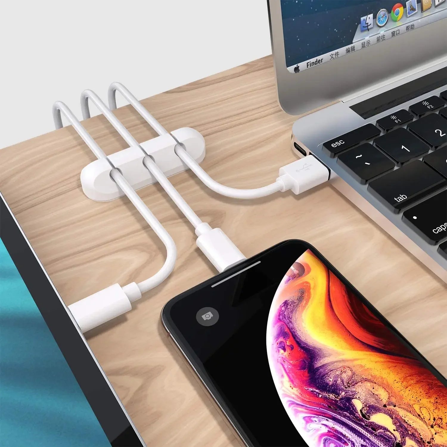 Silicone Desktop Cable Organizer