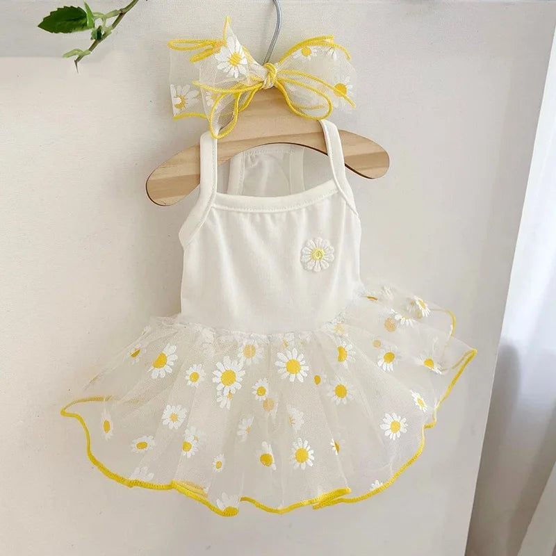 Floral Tulle Dog Dress