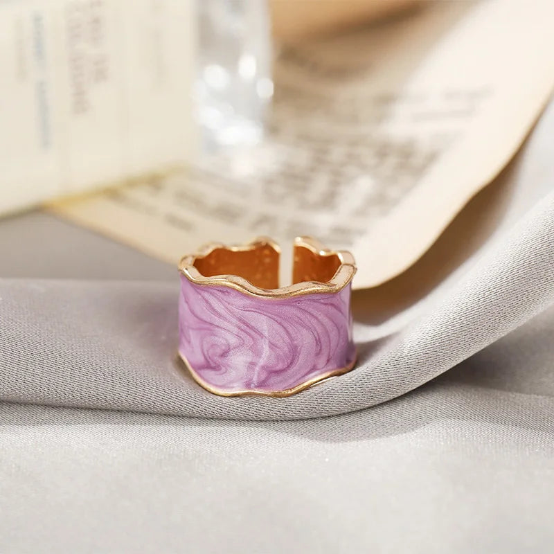 Gold Oil Drip Ring