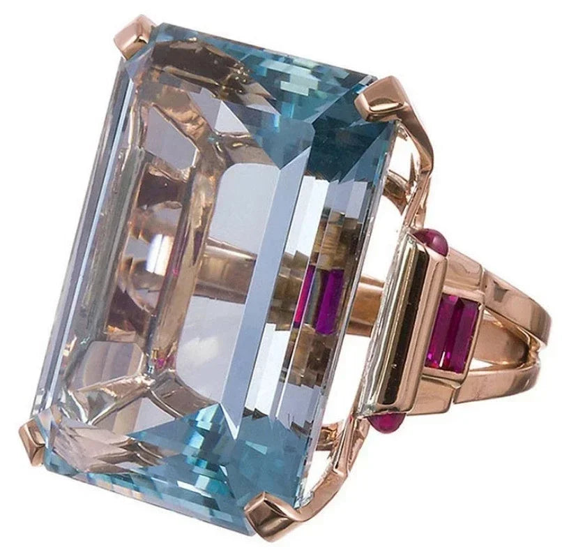 Champagne Crystal Statement Ring