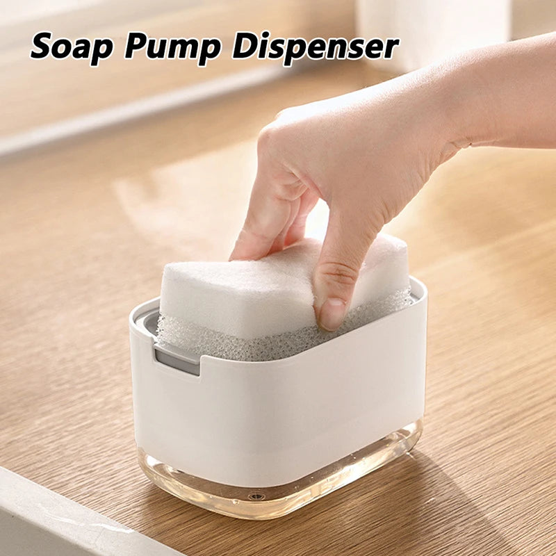 Press Soap Sponge Dispenser